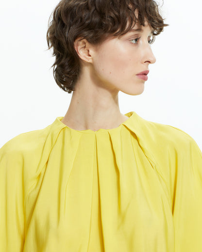 _MALLONI Camicia con plissè GIALLO