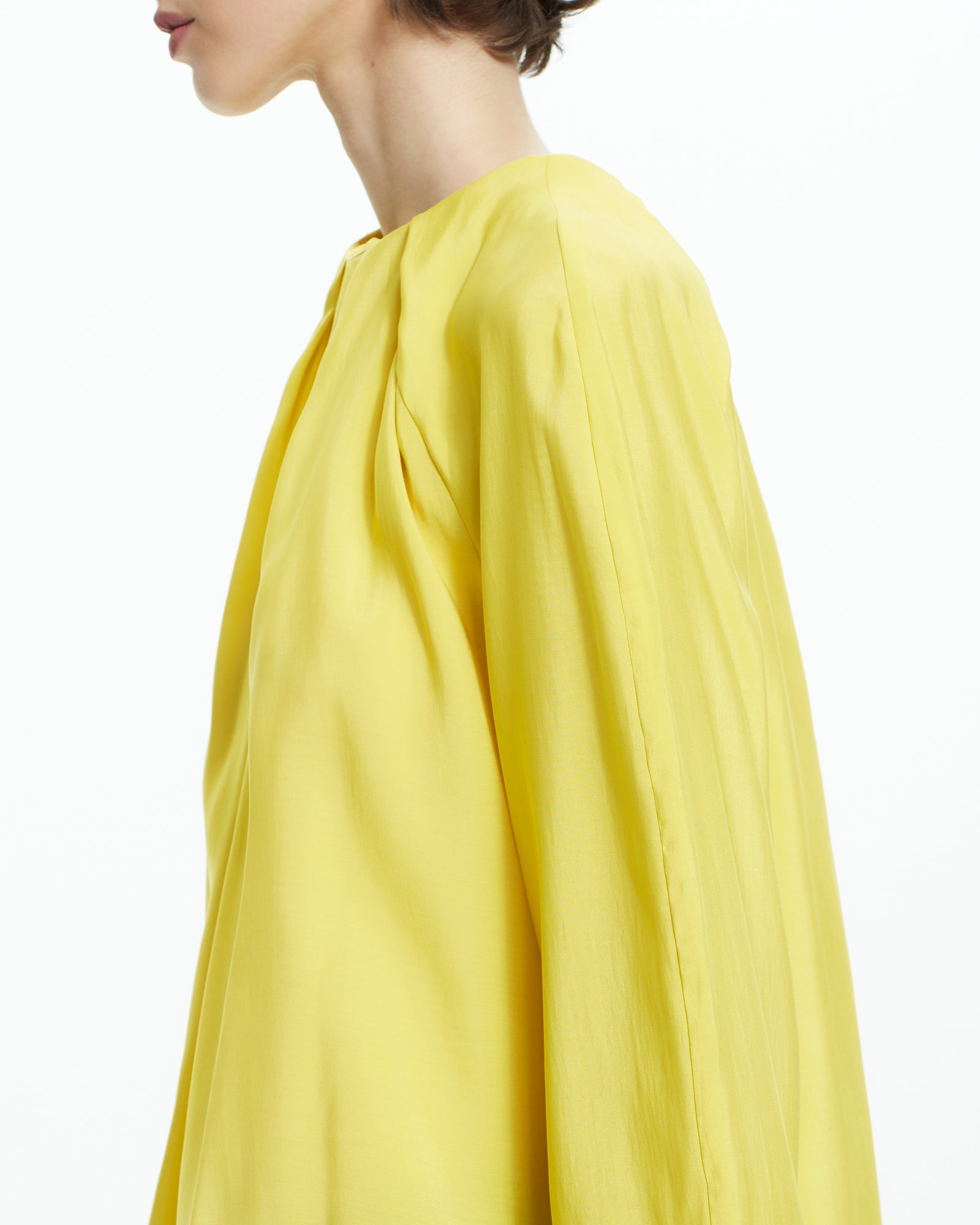 _MALLONI Camicia con plissè GIALLO