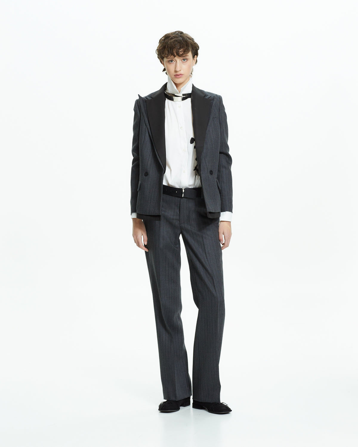 _MALLONI Camicia oversize con ricamo astratto BIANCO