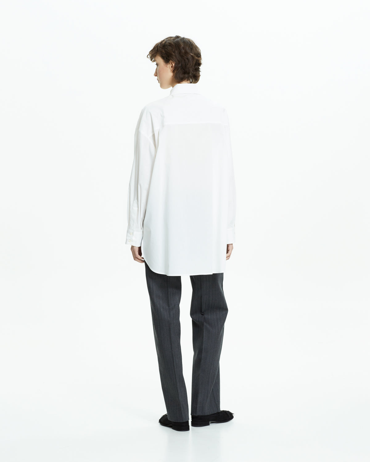 _MALLONI Camicia oversize con ricamo astratto BIANCO