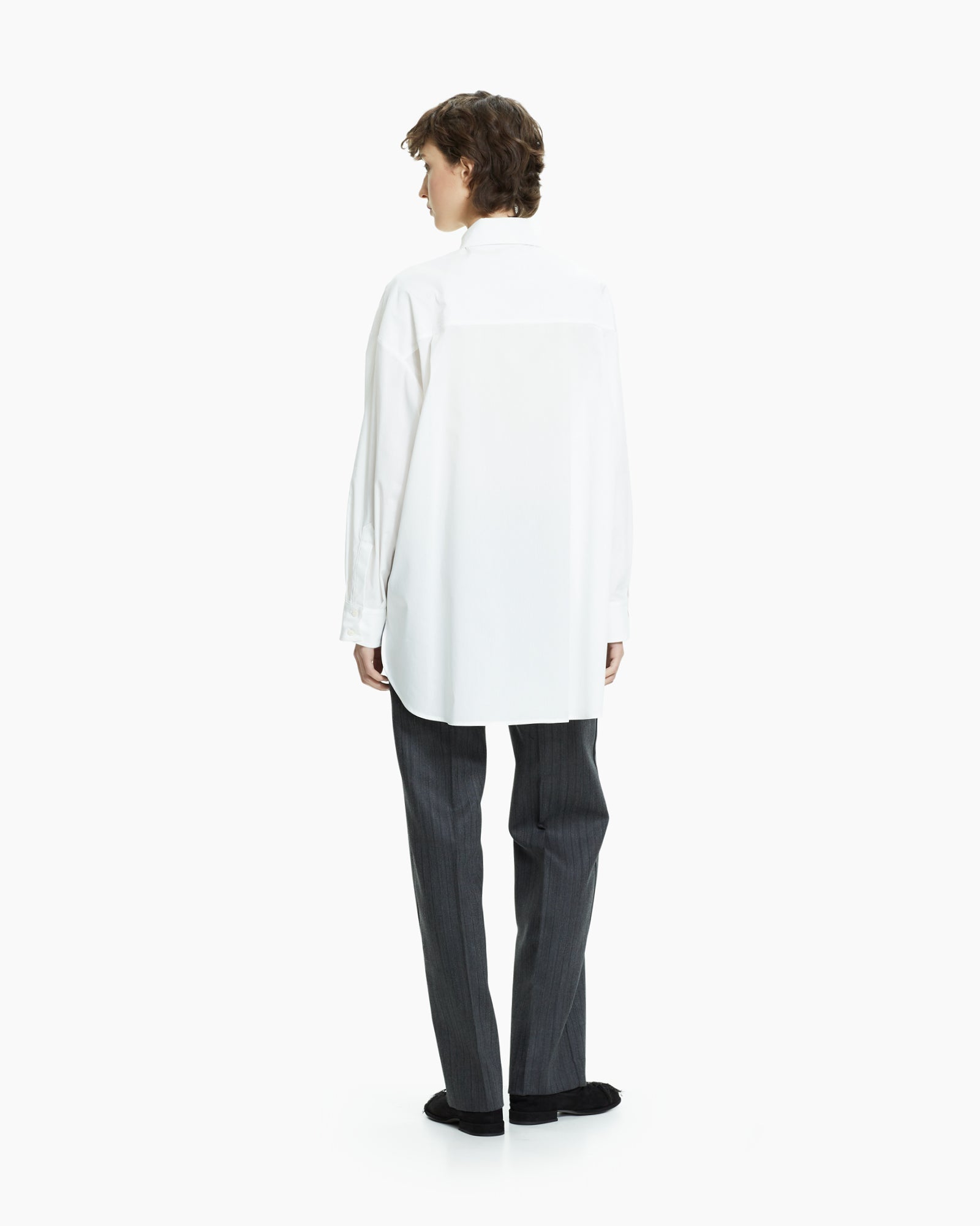 _MALLONI Camicia oversize con ricamo astratto BIANCO