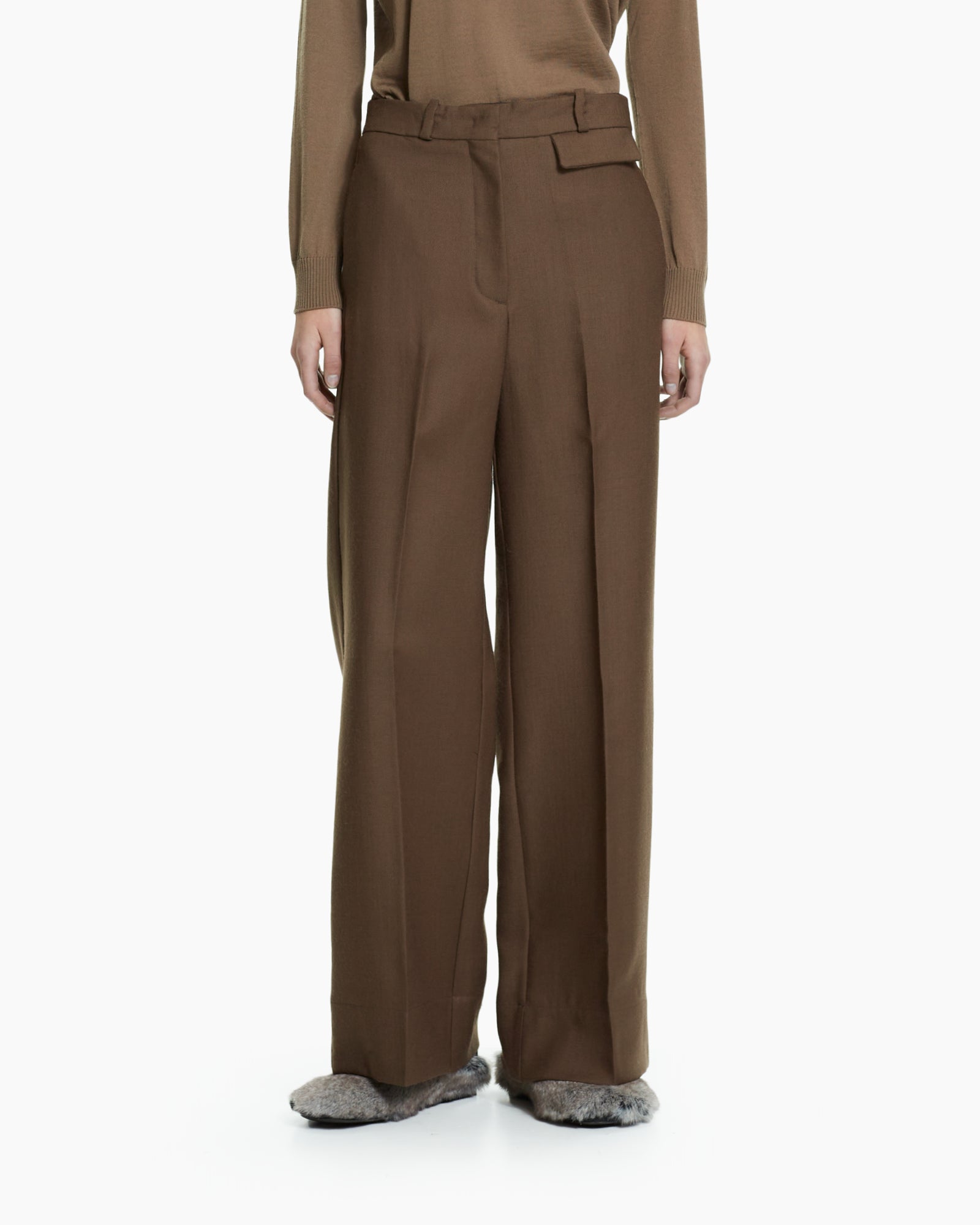 _MALLONI Pantalone wide-leg sartoriale