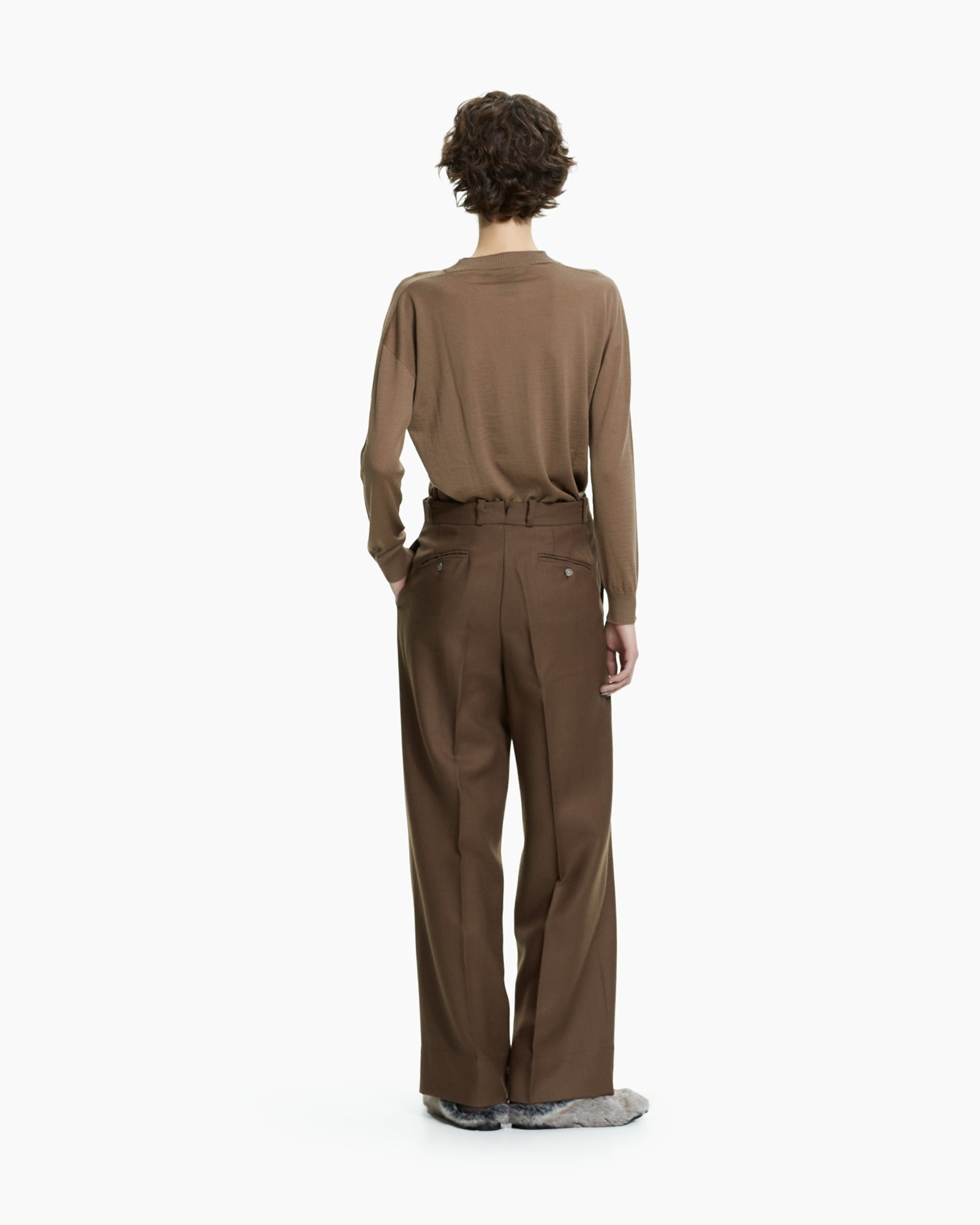 _MALLONI Pantalone wide-leg sartoriale
