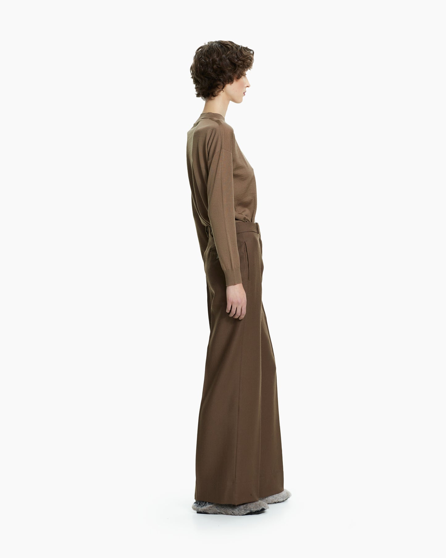 _MALLONI Pantalone wide-leg sartoriale
