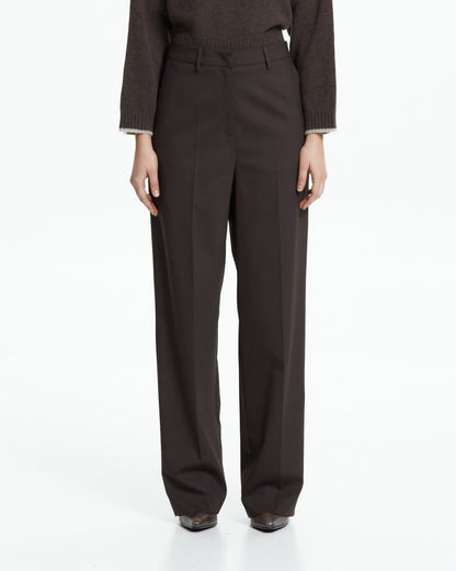 _MALLONI Pantalone sartoriale MARRONE