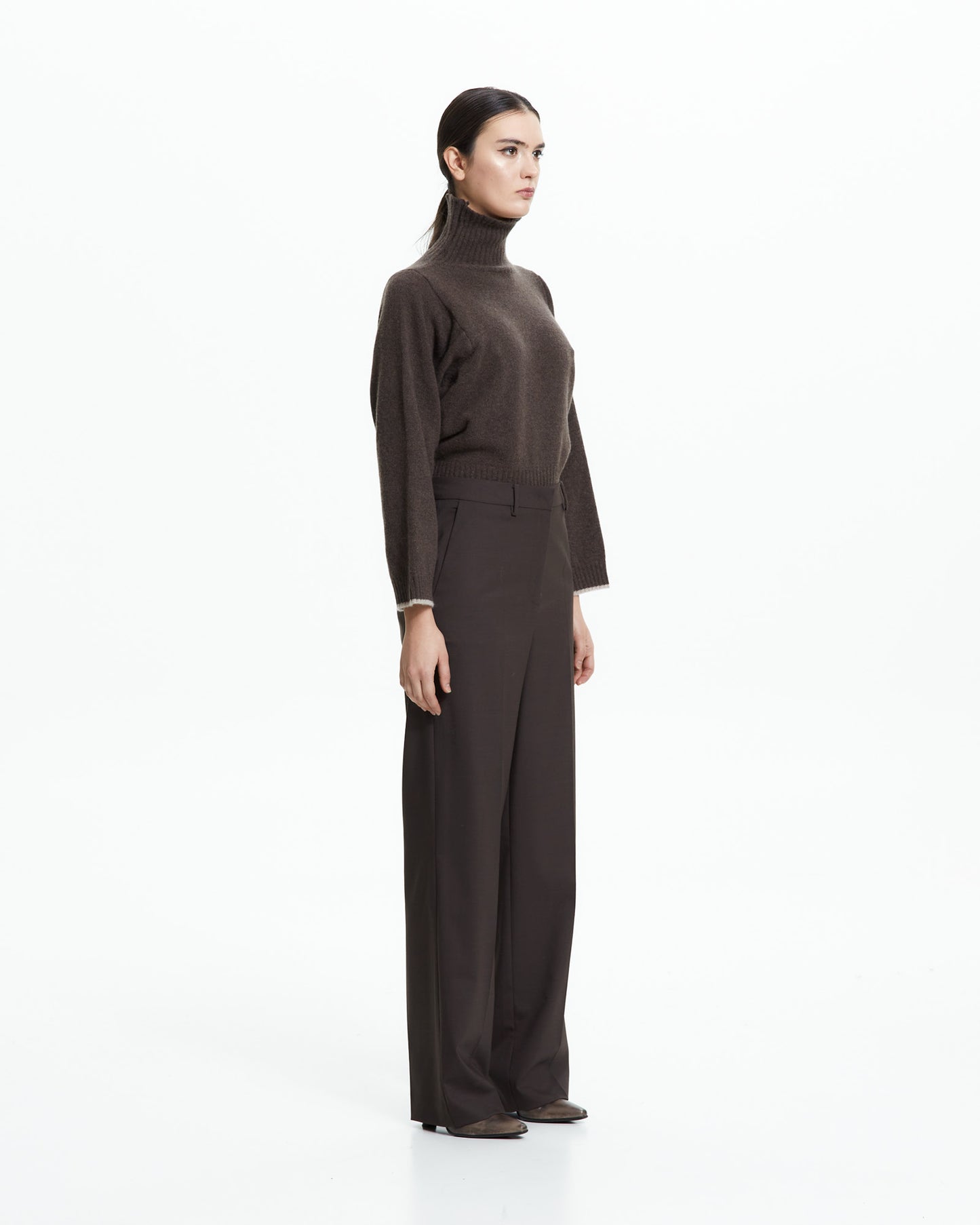 _MALLONI Pantalone sartoriale MARRONE