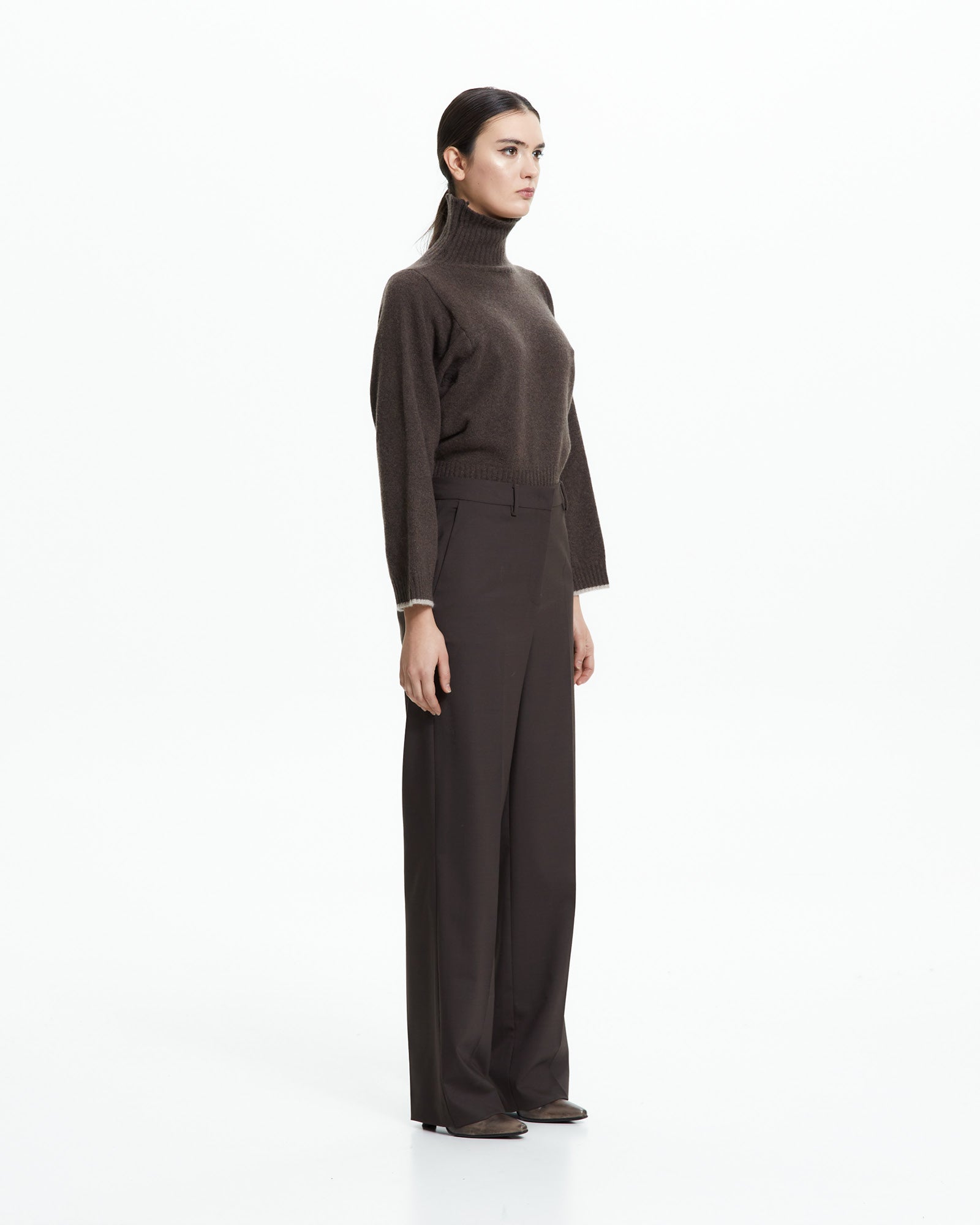 _MALLONI Pantalone sartoriale MARRONE