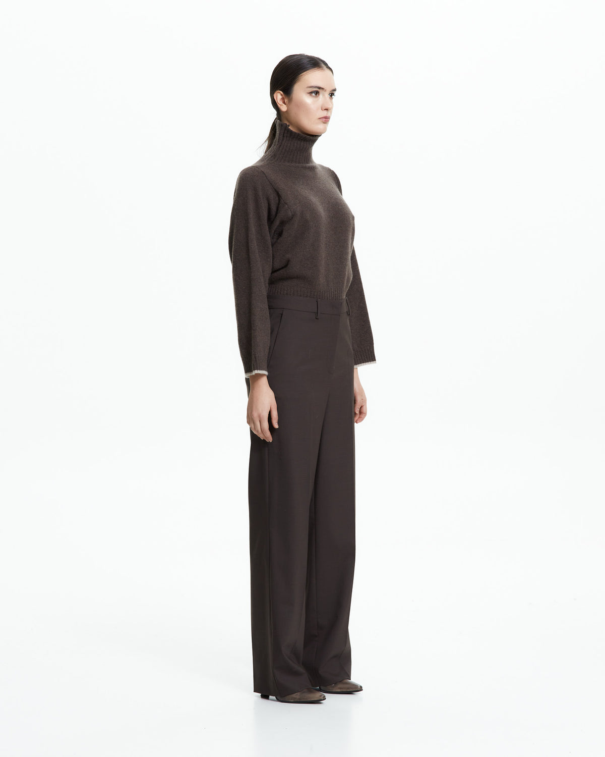_MALLONI Pantalone sartoriale MARRONE