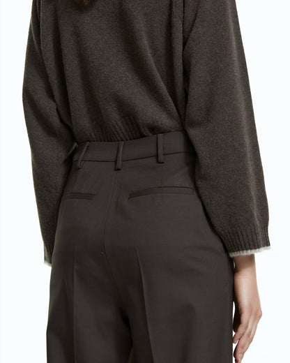 _MALLONI Pantalone sartoriale MARRONE