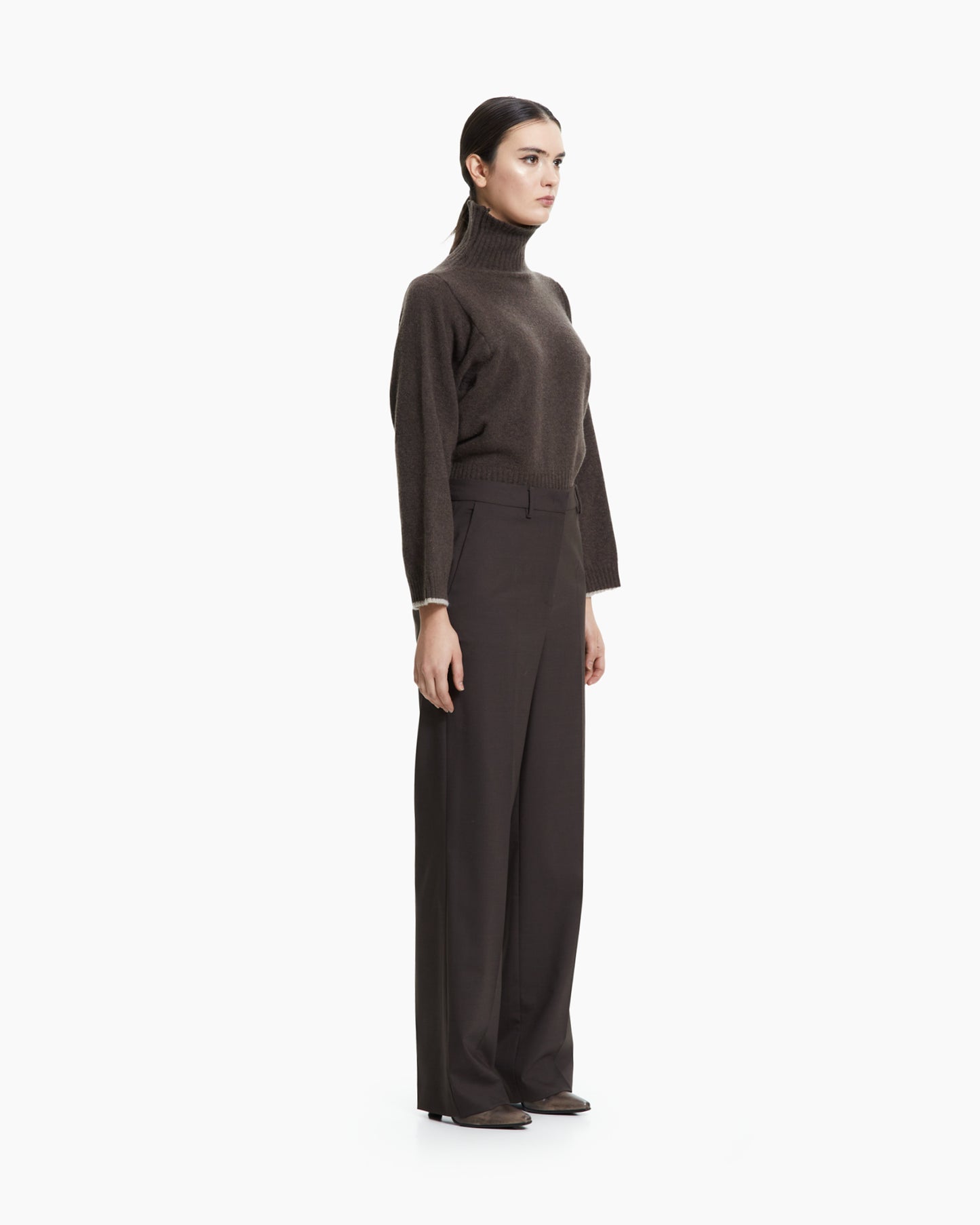 _MALLONI Pantalone sartoriale MARRONE