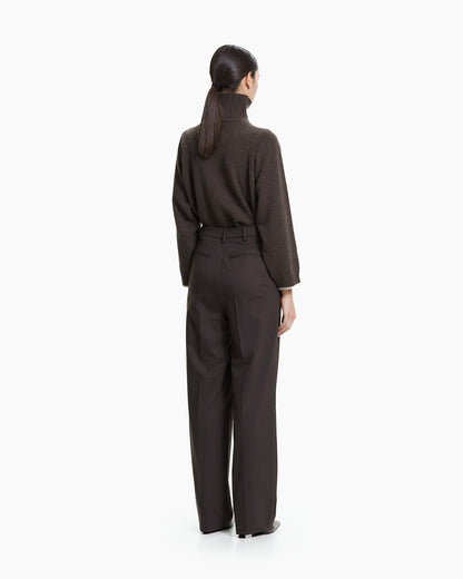 _MALLONI Pantalone sartoriale MARRONE