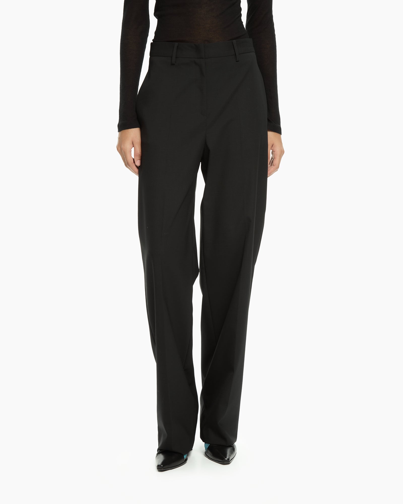_MALLONI Pantalone sartoriale NERO