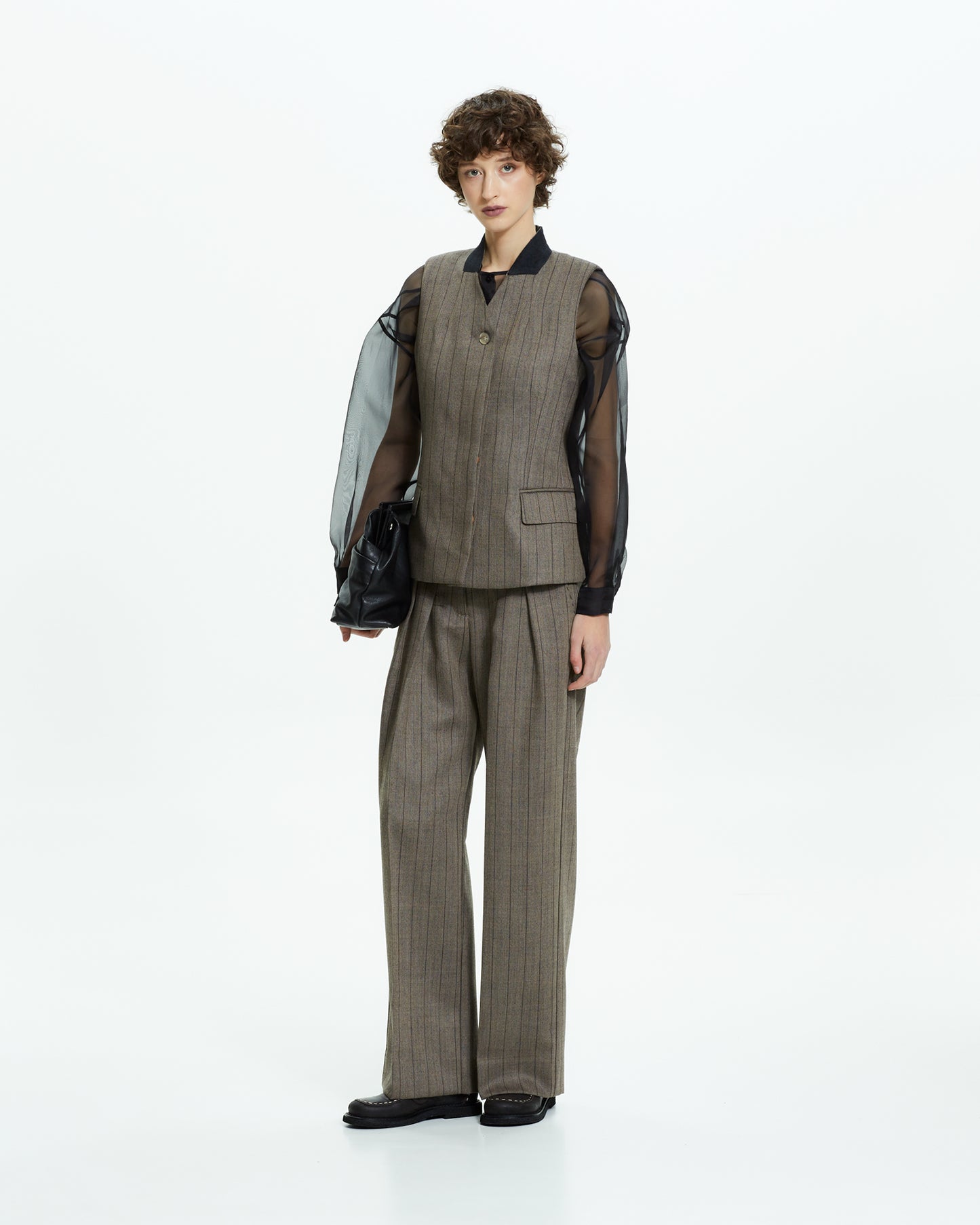 _MALLONI Pantalone gessato GRIGIO