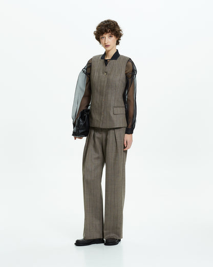 _MALLONI Pantalone gessato GRIGIO