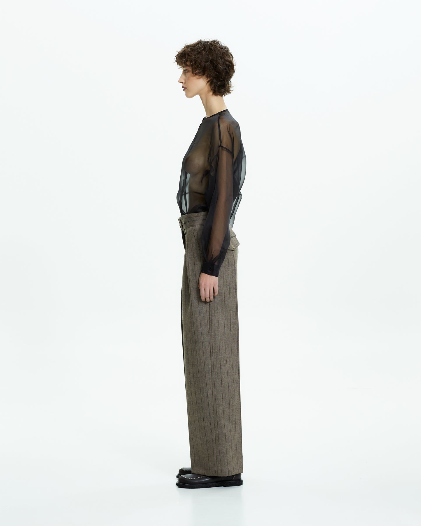 _MALLONI Pantalone gessato GRIGIO