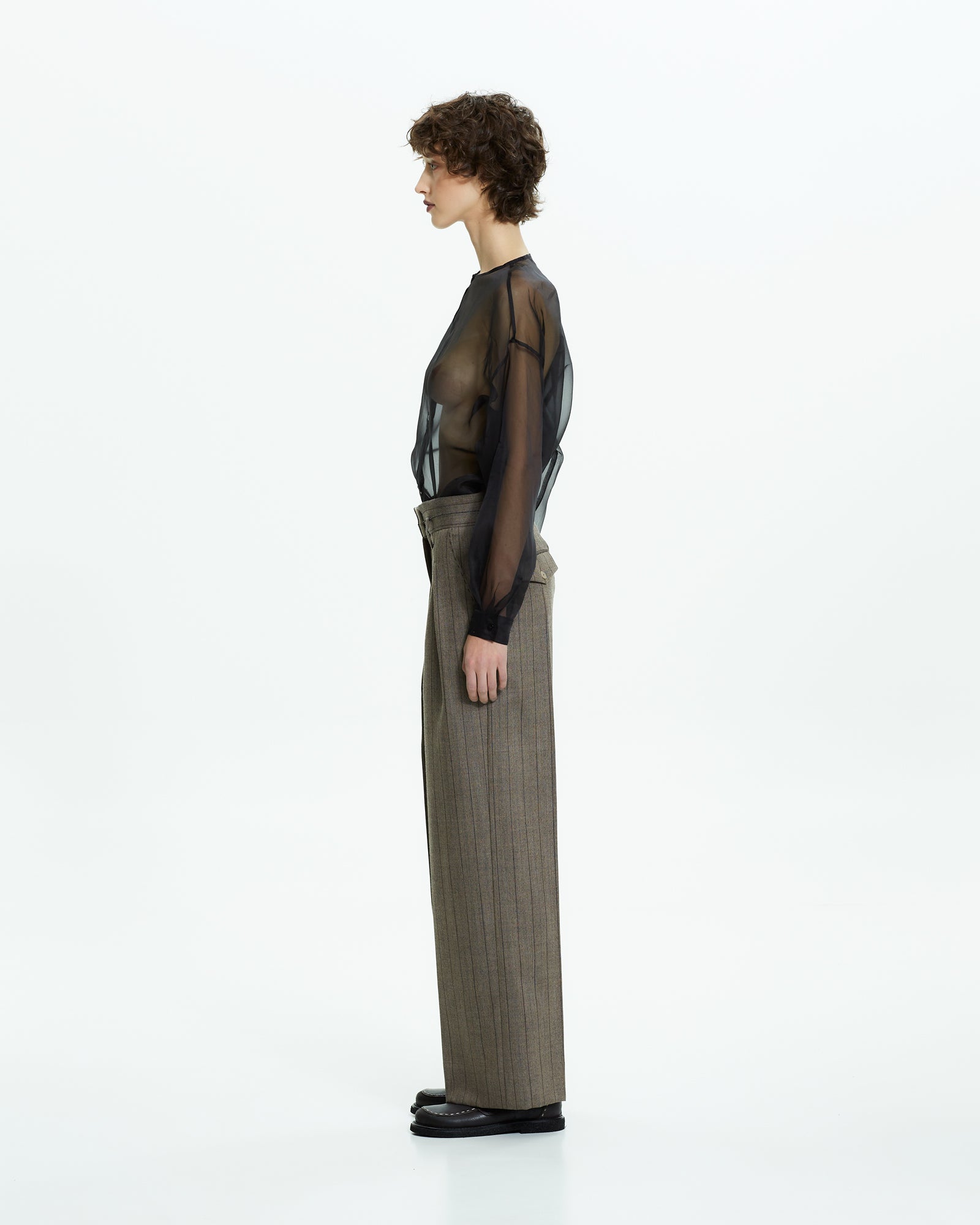 _MALLONI Pantalone gessato GRIGIO
