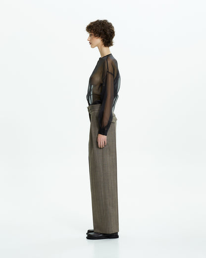 _MALLONI Pantalone gessato GRIGIO