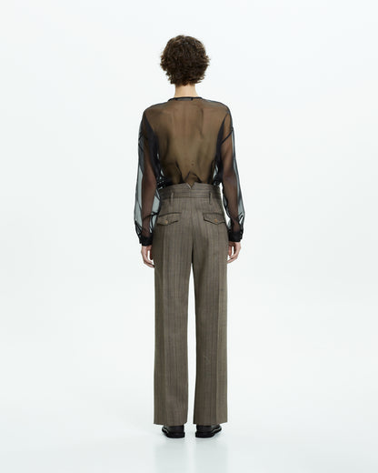 _MALLONI Pantalone gessato GRIGIO