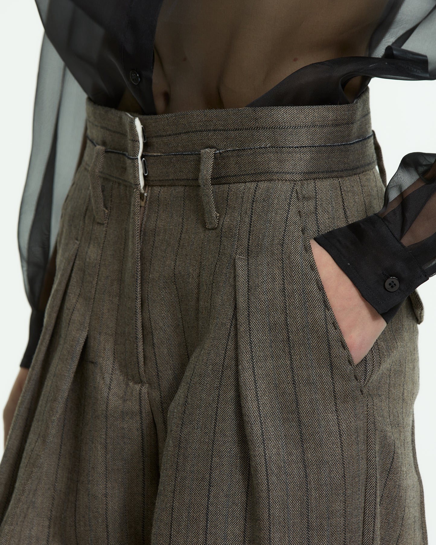 _MALLONI Pantalone gessato GRIGIO
