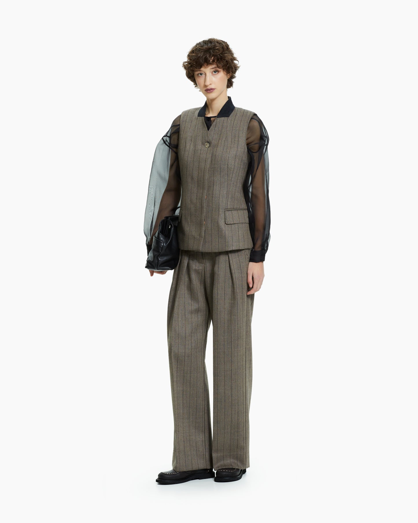 _MALLONI Pantalone gessato GRIGIO