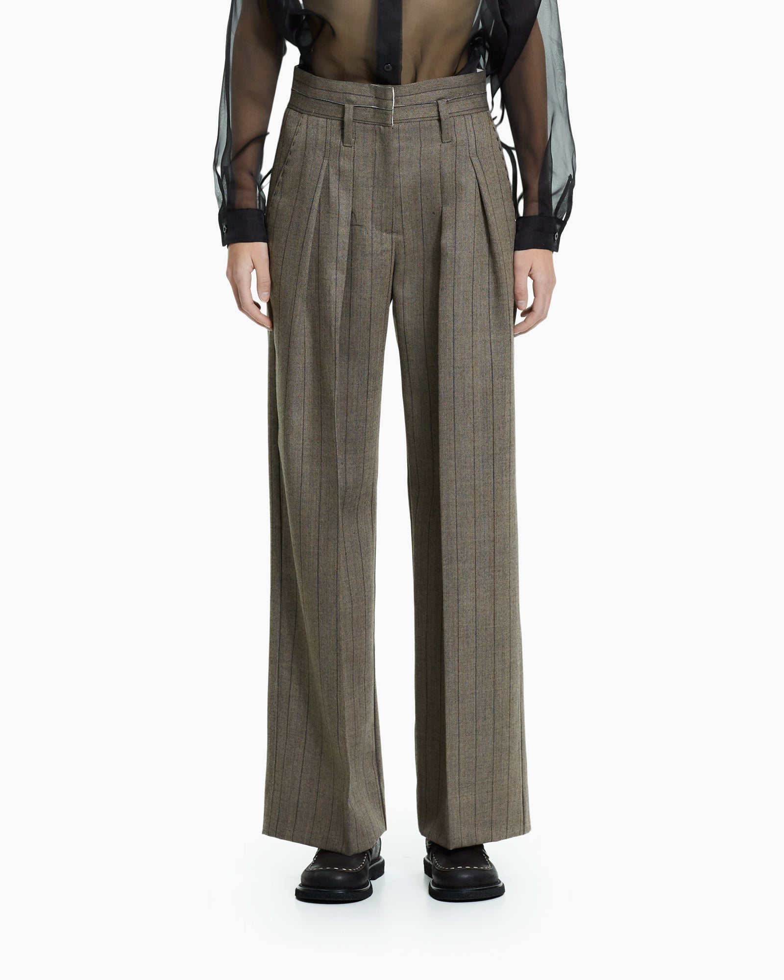 _MALLONI Pantalone gessato GRIGIO