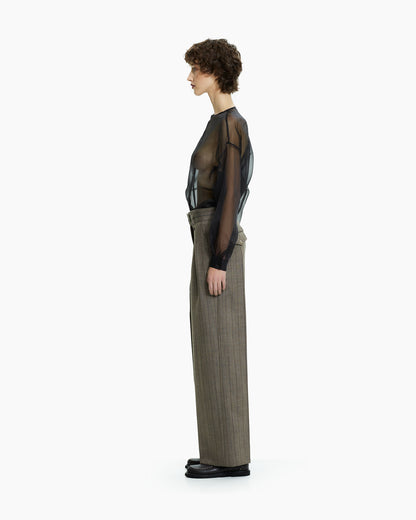 _MALLONI Pantalone gessato GRIGIO