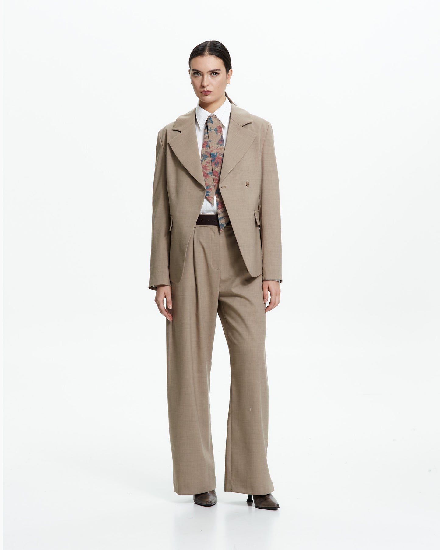 _MALLONI Pantalone wide-leg TORTORA