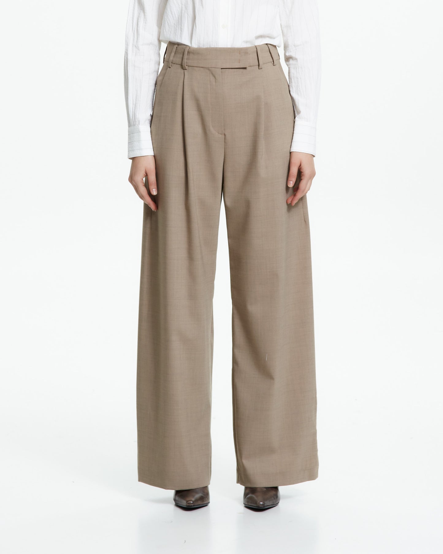 _MALLONI Pantalone wide-leg TORTORA