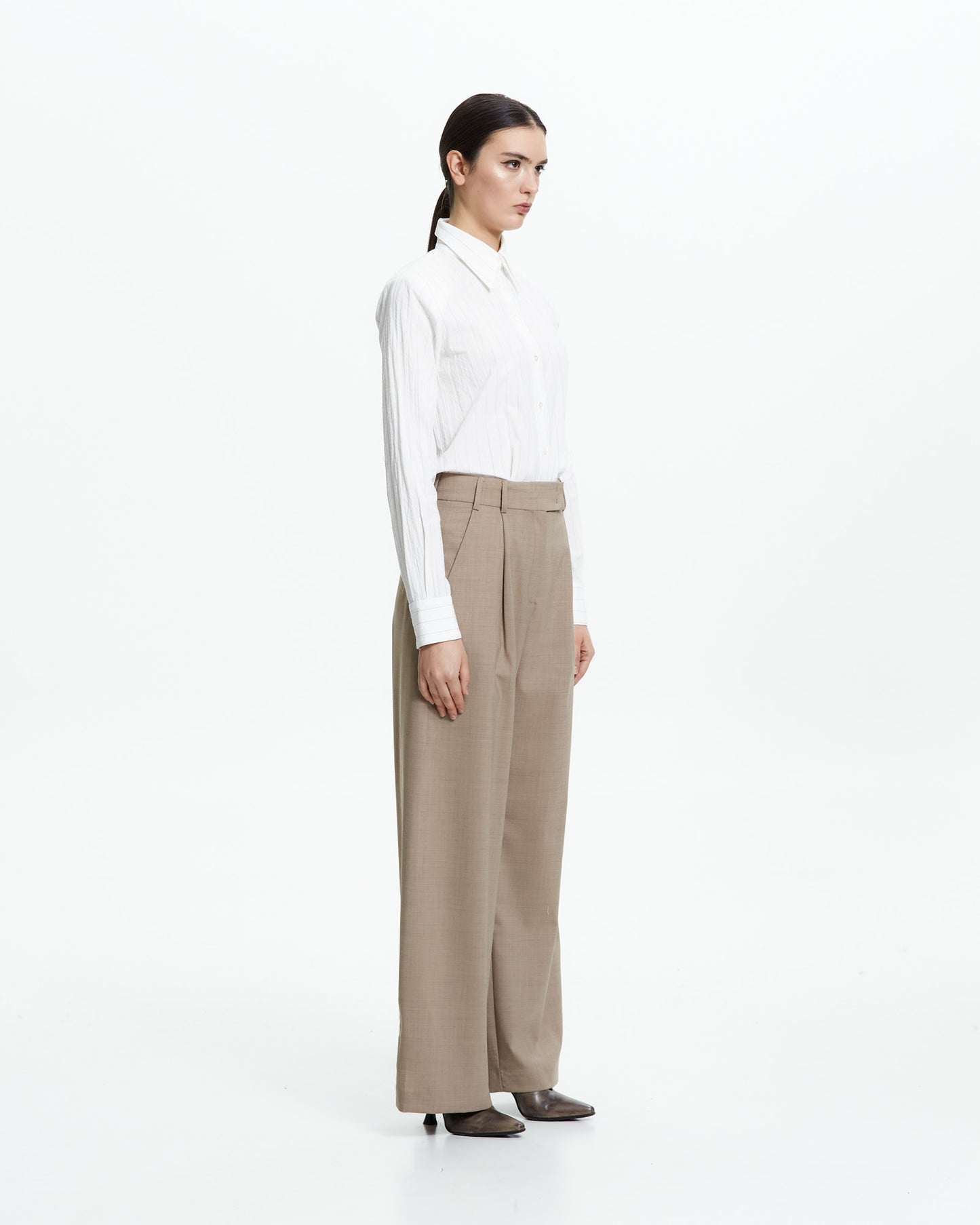 _MALLONI Pantalone wide-leg TORTORA