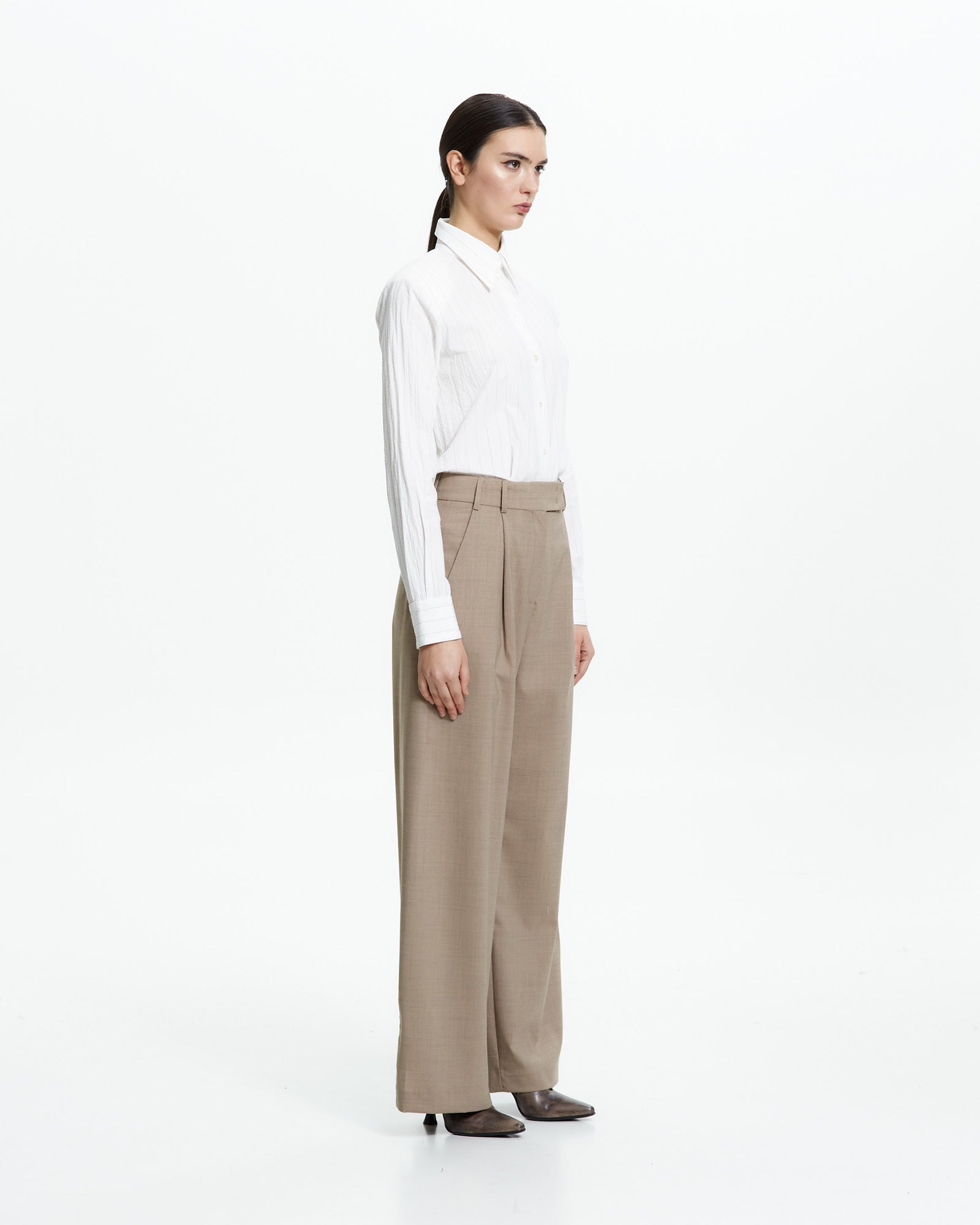 _MALLONI Pantalone wide-leg TORTORA