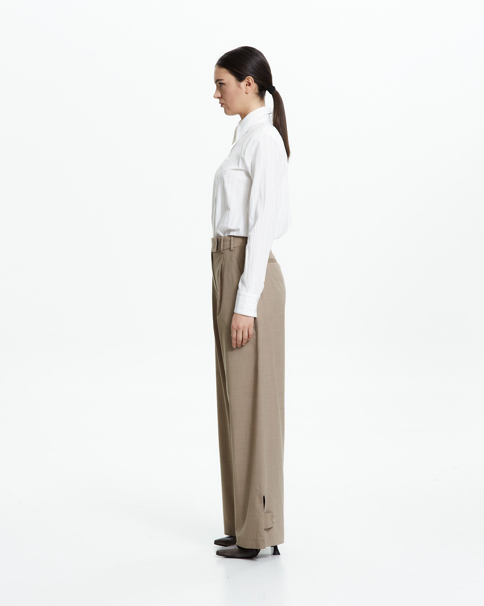 _MALLONI Pantalone wide-leg TORTORA