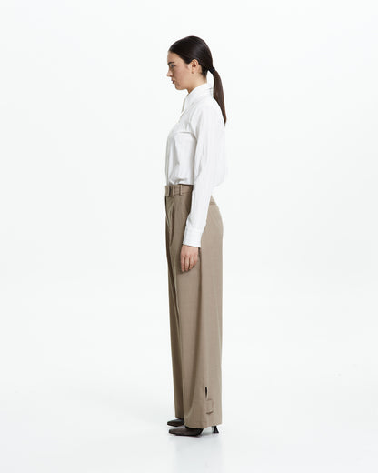 _MALLONI Pantalone wide-leg TORTORA