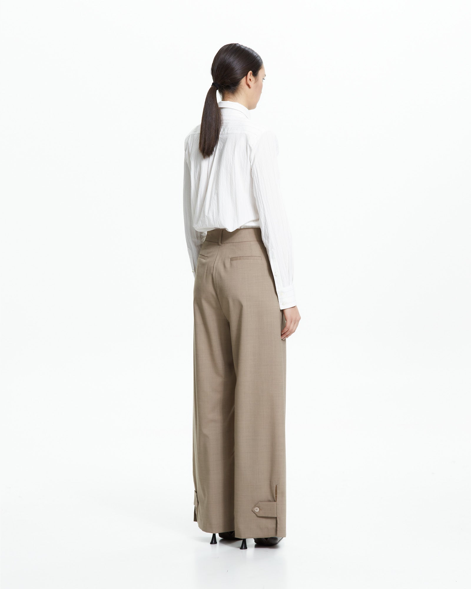 _MALLONI Pantalone wide-leg TORTORA