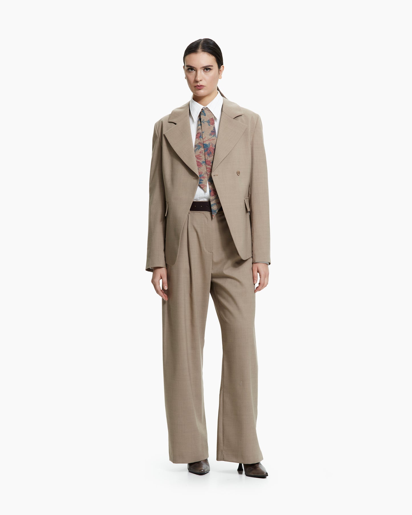 _MALLONI Pantalone wide-leg TORTORA