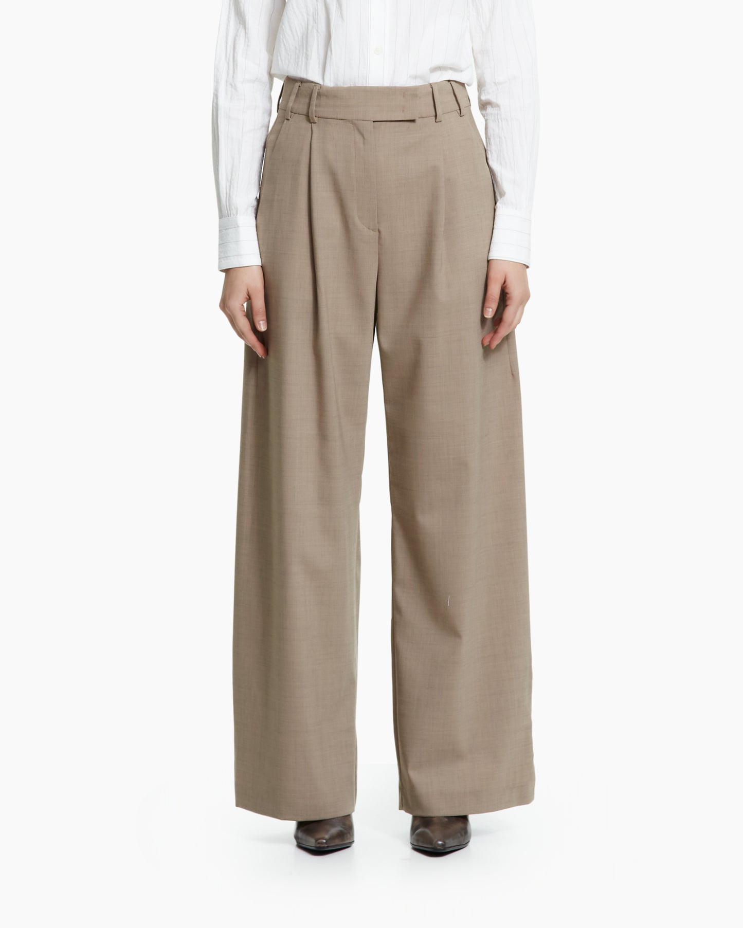 _MALLONI Pantalone wide-leg TORTORA