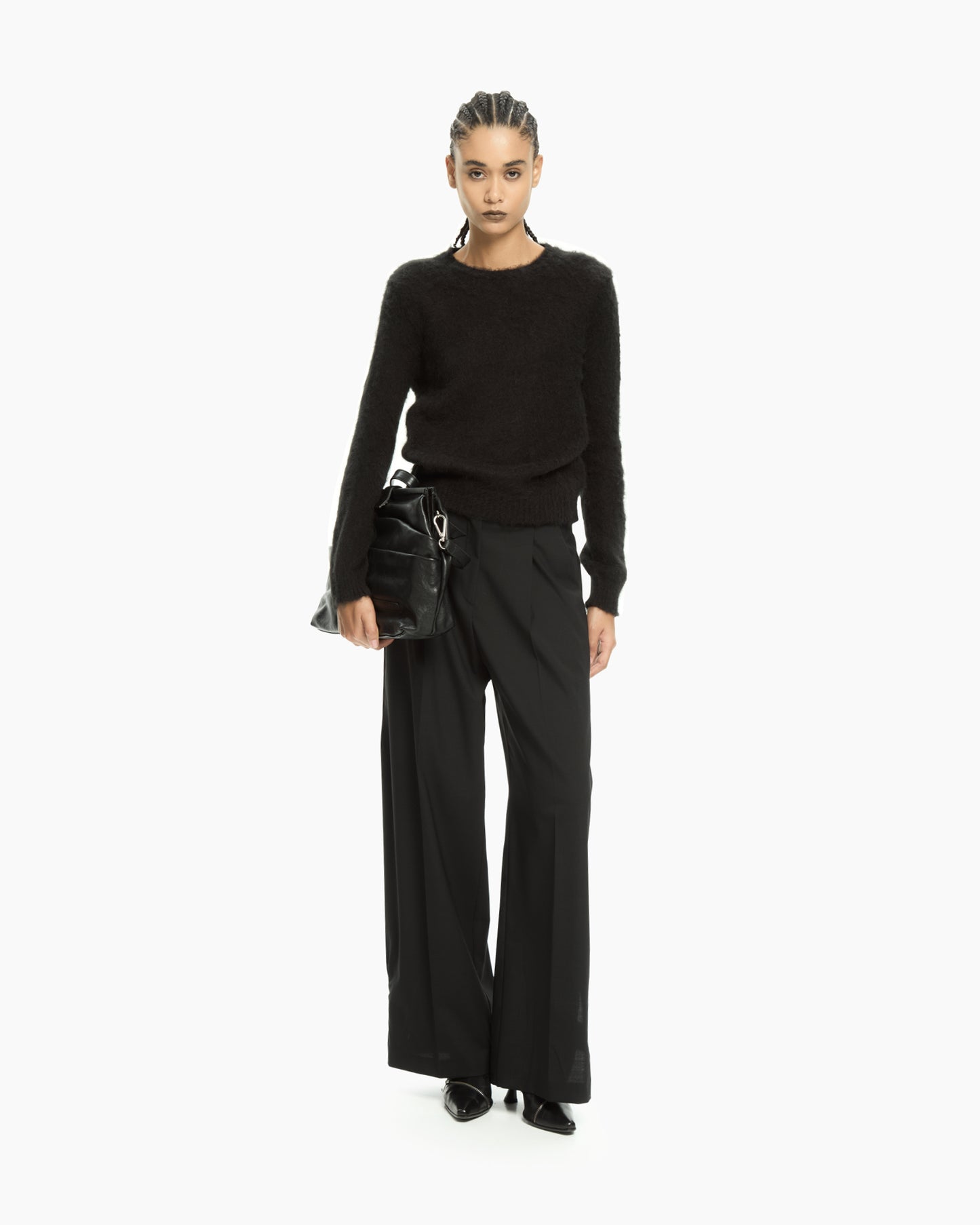 _MALLONI Pantalone wide-leg NERO