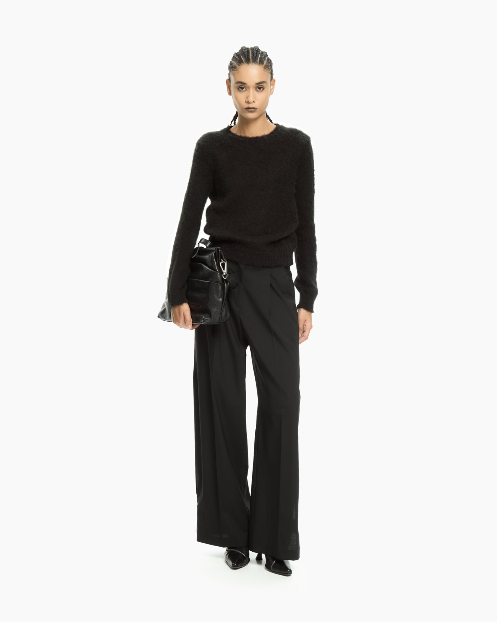 _MALLONI Pantalone wide-leg NERO