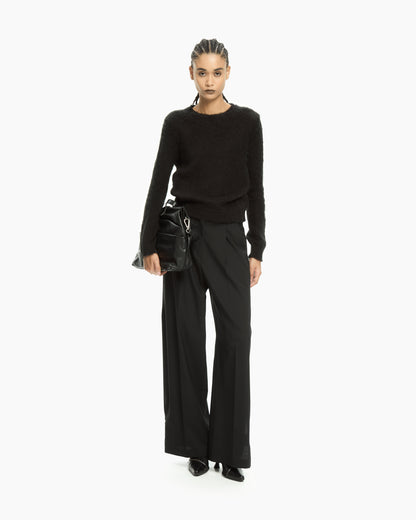 _MALLONI Pantalone wide-leg NERO