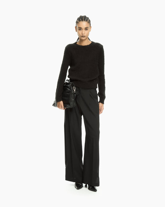 _MALLONI Pantalone wide-leg NERO
