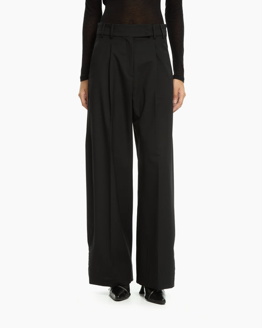 _MALLONI Pantalone wide-leg NERO