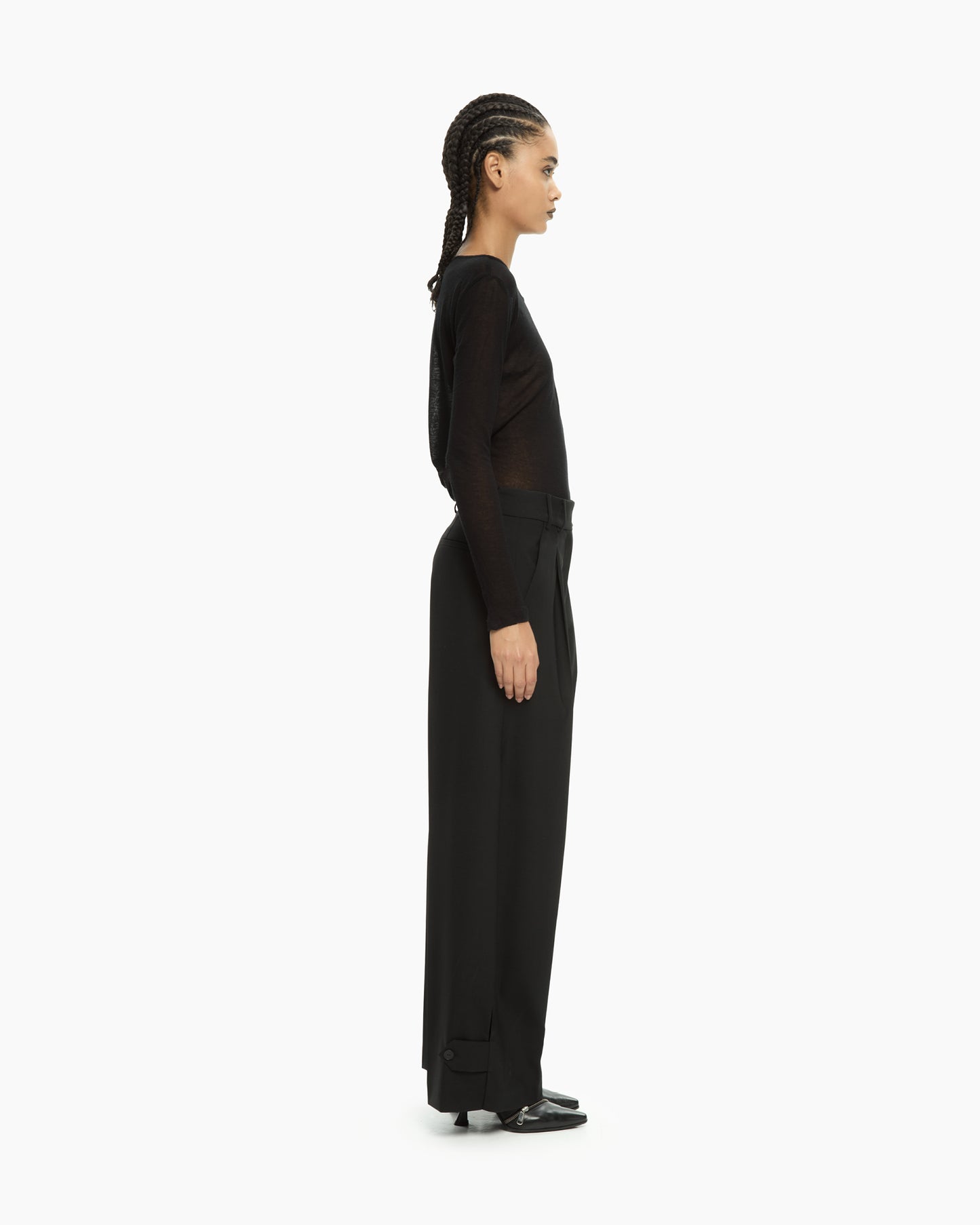 _MALLONI Pantalone wide-leg NERO