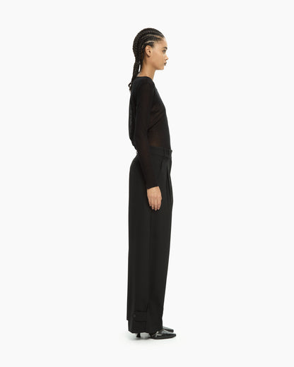 _MALLONI Pantalone wide-leg NERO