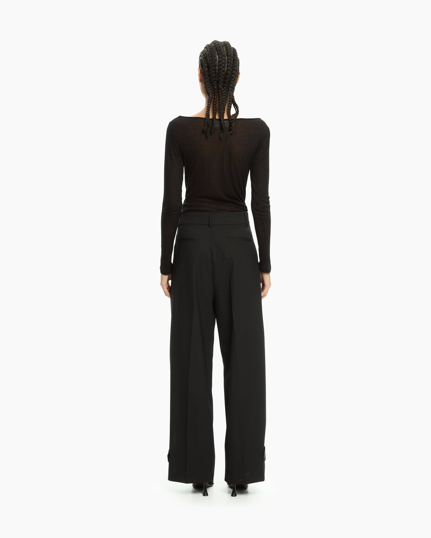 _MALLONI Pantalone wide-leg NERO