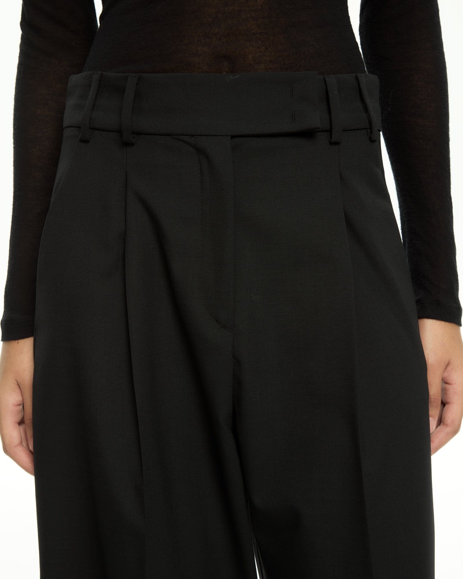 _MALLONI Pantalone wide-leg NERO