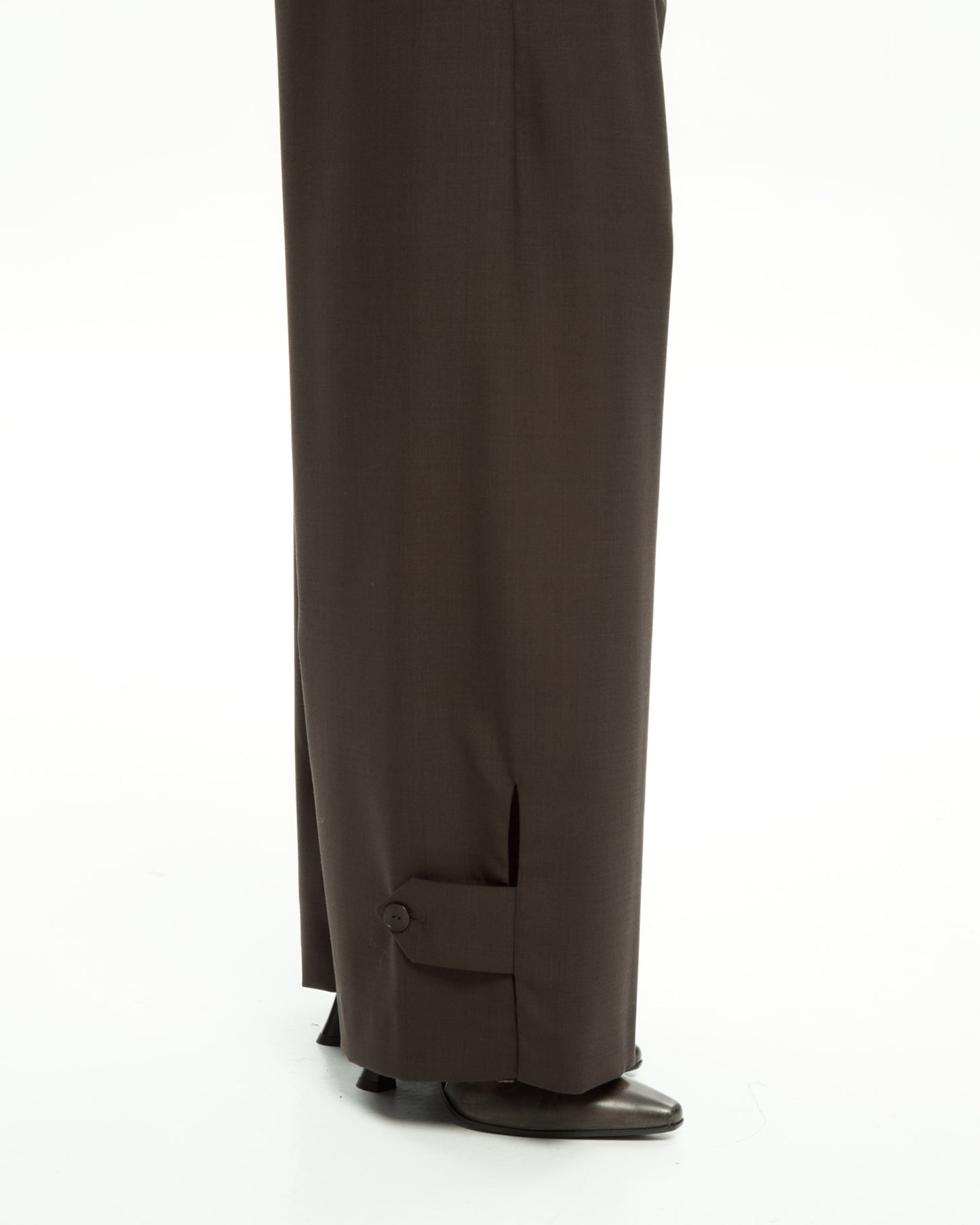 _MALLONI Pantalone wide-leg MARRONE