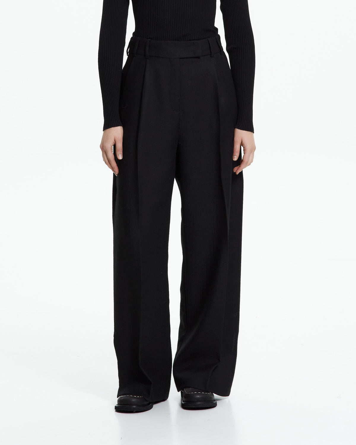 _MALLONI Pantalone palazzo NERO