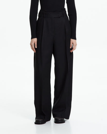 _MALLONI Pantalone palazzo NERO