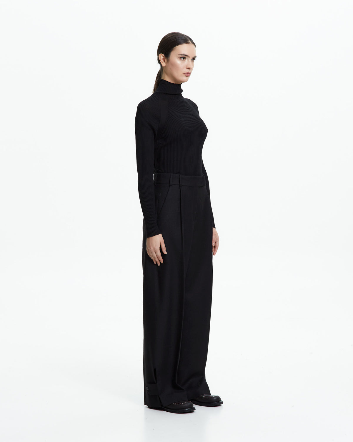 _MALLONI Pantalone palazzo NERO