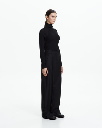 _MALLONI Pantalone palazzo NERO
