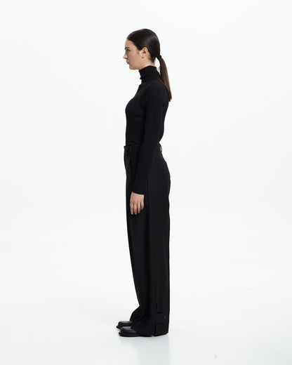 _MALLONI Pantalone palazzo NERO